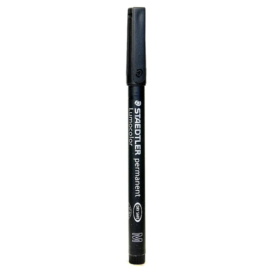 Staedtler Lumocolor AV Marker black medium [Pack of 10] Discount