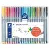 Staedtler triplus Felt Pens, Super Fine Point, Assorted Ink, 20/Pack (334 SB20) Best