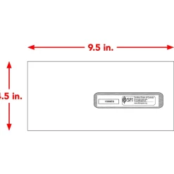 Medical Arts Press Standard Claim Right Window Envelopes, 4.5 x 9.5, Self-Seal, 500/Box* Window