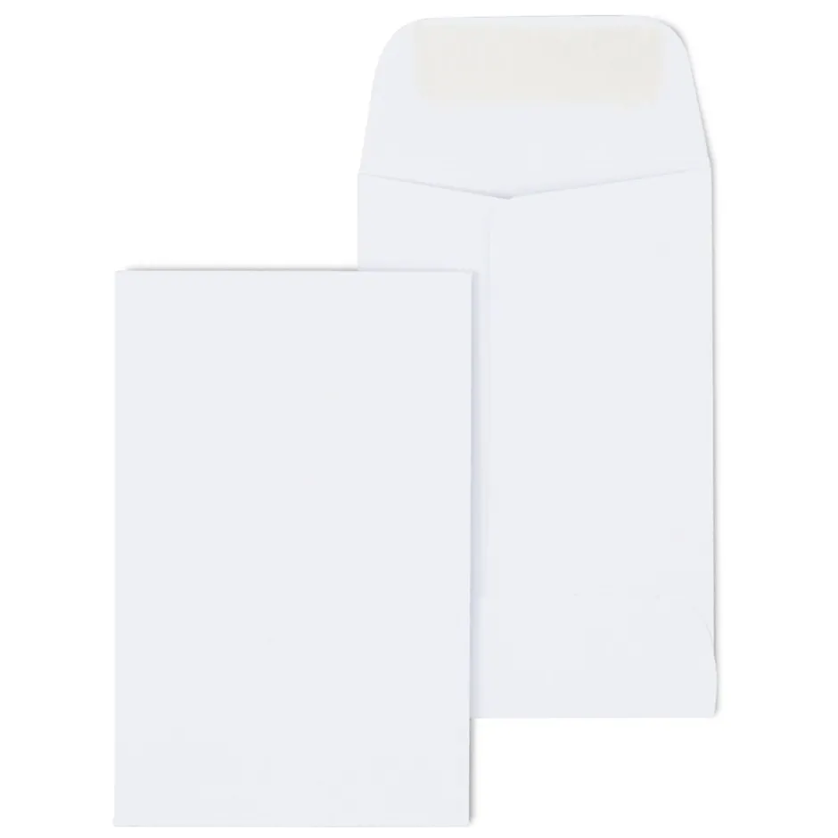Staples #1 Coin Envelope, 2 1/4" x 3 1/2", White, 100/Pack (50182)* Business