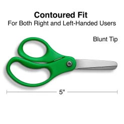 Staples 5" Kids Blunt Tip Stainless Steel Scissors, Straight Handle, Right & Left Handed (TR55052) Clearance