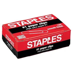 Staples #1 Paper Clips, Silver, 500/Pack (A7072375) Best
