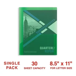 Staples 2 Pocket Plastic Presentation Folder, Letter Size, Green (ST26383-CC) Best