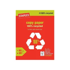 Sale 100% Recycled 8.5" x 11" Copy Paper, 20 lbs., 92 Brightness, 500/Ream (620016) Copy Paper