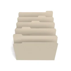 Staples 30% Recycled File Folder, 1/5 Cut Tab, Letter Size, Manila, 100/Box (ST22937-CC) Hot