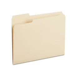 Staples 30% Recycled File Folders, 1/3-Cut Tab, Left Position, Letter Size, Manila, 100/Box (ST116749/116749) Clearance