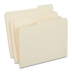 Staples 30% Recycled File Folders, 1/3-Cut Tab, Letter-Size, Manila, 24/Pack (235390/TR56674) Discount