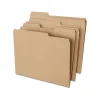 Staples 100% Recycled File Folder, 1/3-Cut Tab, Letter Size, Kraft, 100/Box (ST756044-CC) Outlet