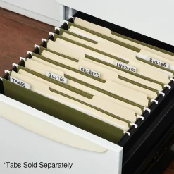 Staples ® 100% Recycled Hanging File Folders, Stright Cut, Letter Size, Standard Green, 25/Box (ST521229/521229) New