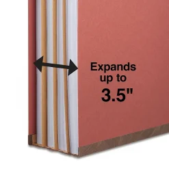 Staples 60% Recycled Pressboard Classification Folder, 3-Dividers, 3.5