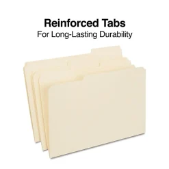 Staples 30% Recycled Reinforced File Folder, 1/3-Cut Tab, Legal Size, Manila, 100/Box (ST606814/606814) Hot