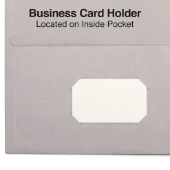 Staples 10% Recycled Smooth 2-Pocket Paper Presentation Folder, , 10/Pack (13380-US) Gray Outlet
