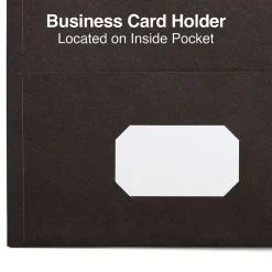 Staples 10% Recycled Smooth 2-Pocket Paper Presentation Folder, , 10/Pack (ST13376) Black Outlet