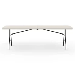 Sale 8' x 30" Heavy Duty Plastic Folding Table, White (79233/54273) Folding Tables