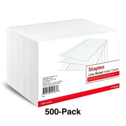 Clearance 4" x 6" Index Cards, Lined, White, 500/Pack (TR50989) Index Cards