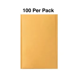 Staples 7.88" x 10.75" Self-Sealing Bubble Mailer, #1, Kraft, 100/Pack (ST56642)* Bubble Mailers