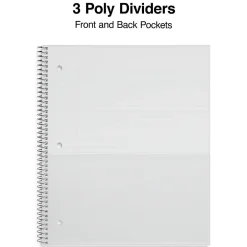 Staples Accel 3-Subject Notebook, 8.5