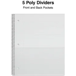 Staples ® Accel 5-Subject Notebook, 8.5