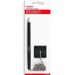 Staples ® Anchor Counter Top Pens, Medium Point, 1.0mm, Black Ink (ST31587) New