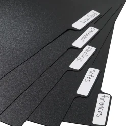 Staples ® Arc System Tab Dividers, Black, 5-5/6