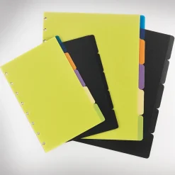 Staples ® Arc System Tab Dividers, Black, 5-5/6