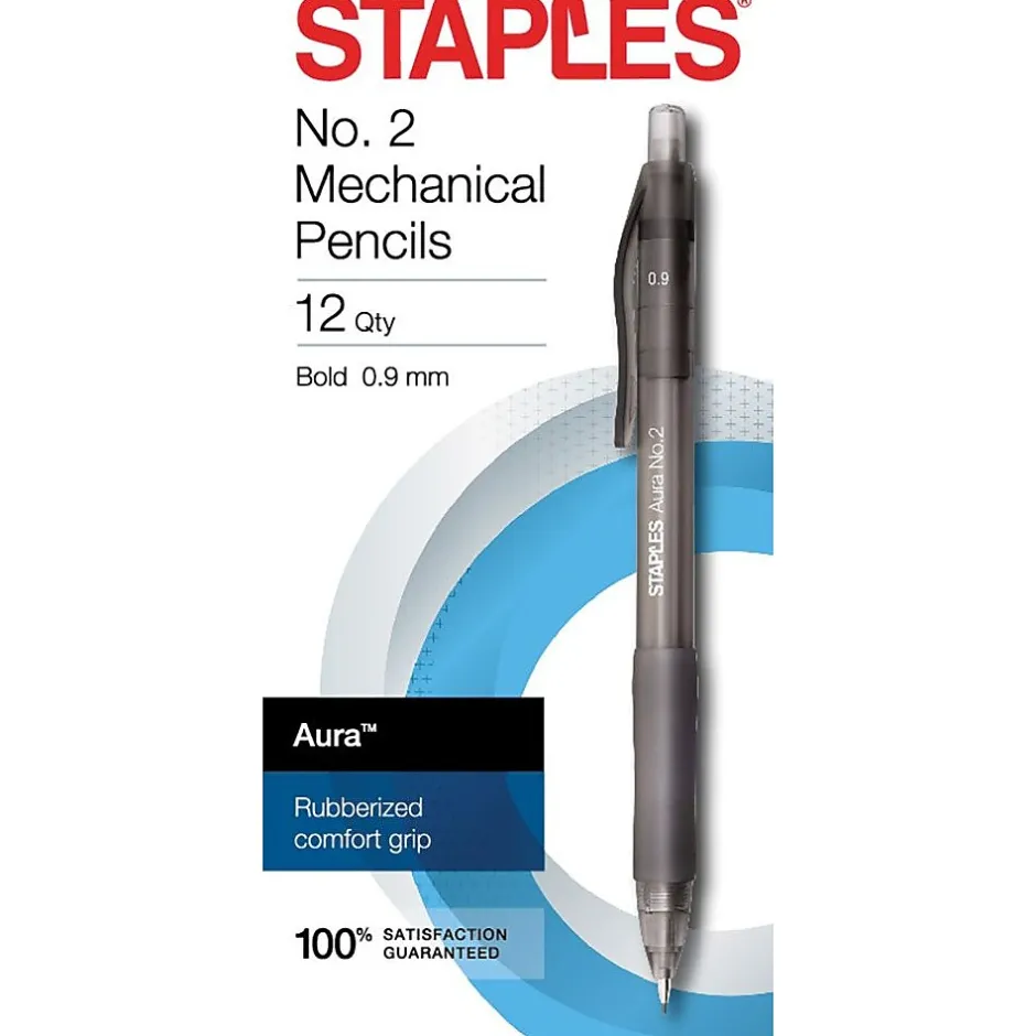 Staples Aura Mechanical Pencil, 0.9mm, #2 Medium Lead, Dozen (50441) Outlet