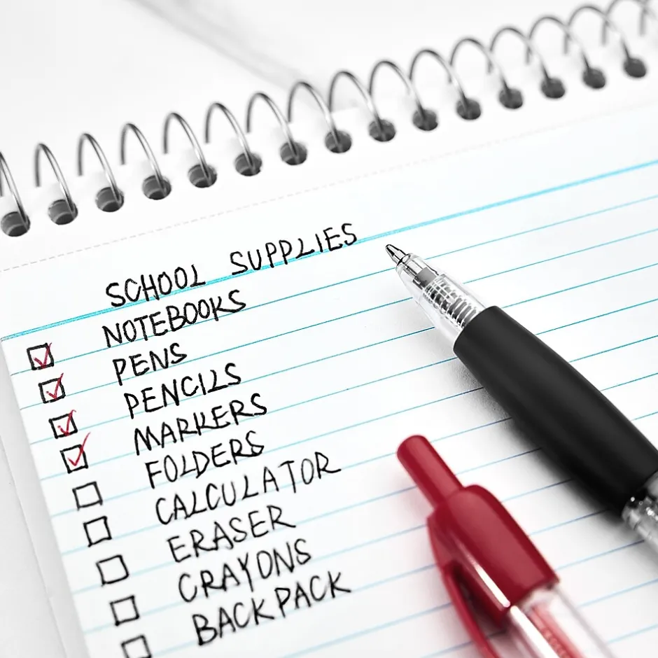 Staples Ballpoint Retractable Pens, Medium Point, Assorted Ink, 50/Pack (50371)