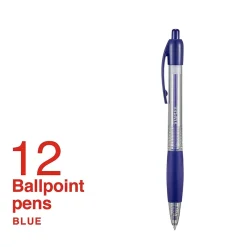 Staples Ballpoint Retractable Pens, Fine Point, Blue Ink, Dozen (50788) Online