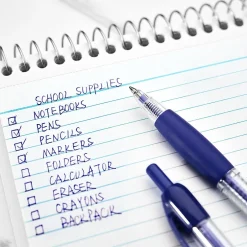 Staples Ballpoint Retractable Pens, Fine Point, Blue Ink, Dozen (50788) Online