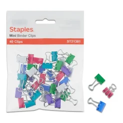 Staples ® Binder Clip Mini 40 PK - Fashion Clearance