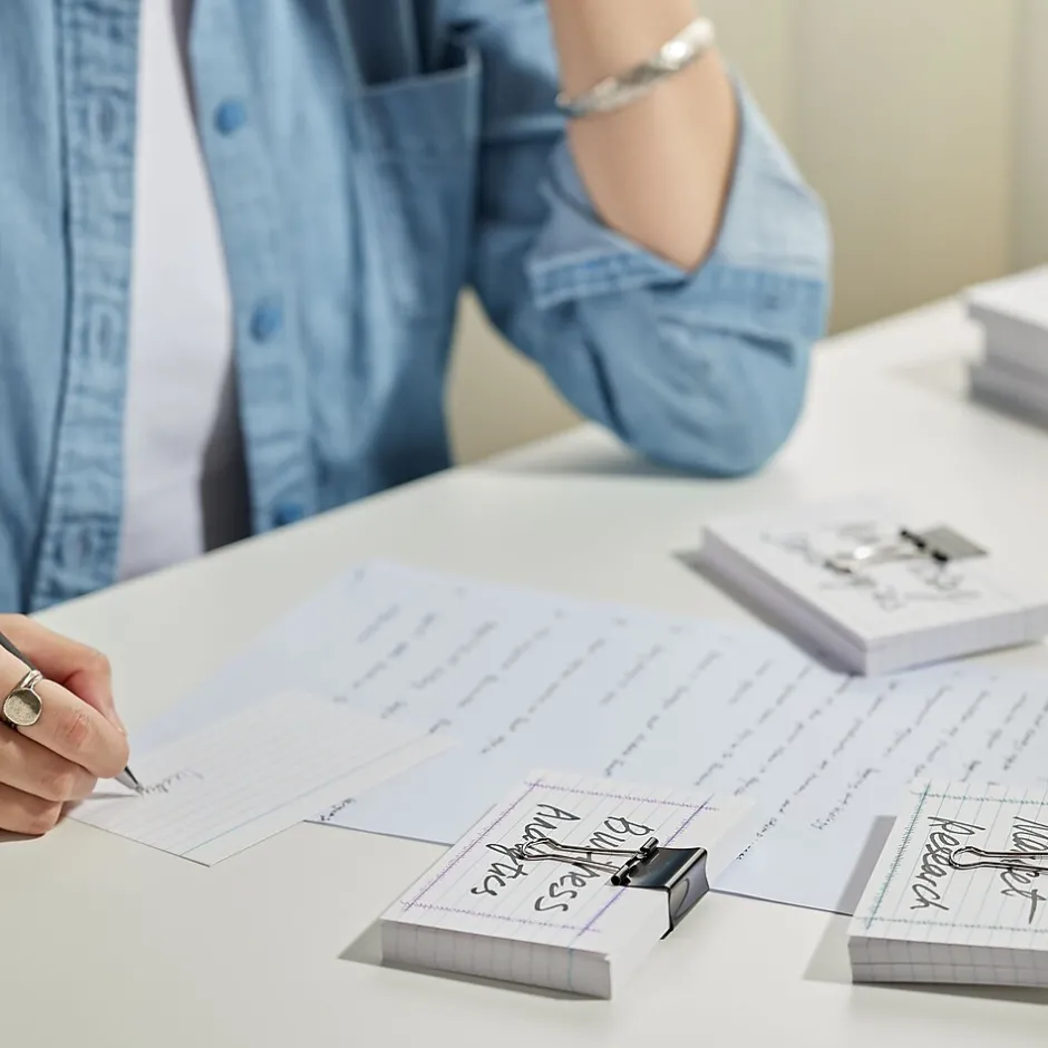 Sale Brand 3" x 5" Index Cards, Lined, White, 100/Pack (ST51013-CC) Index Cards