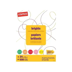 Outlet Brights Multipurpose Paper, 24 lbs., 8.5" x 11", Assorted, 500/Ream (20200) Multipurpose Paper