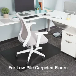 Clearance ® Carpet Chair Mat, 36" x 48'', Low-Pile, Black (26991) Chair Mats