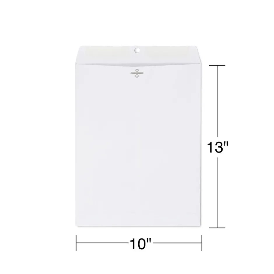 Staples Clasp & Gummed Catalog Envelopes, 10"L x 13"H, Bright White, 100/Box (570231N)* Catalog