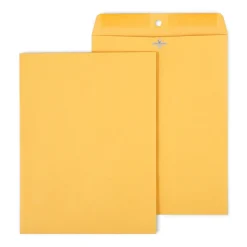 Staples Clasp & Moistenable Glue #12.5 Kraft Catalog Envelopes, 9.5" x 12.5", Brown, 100/Box (535013/17076)* Catalog