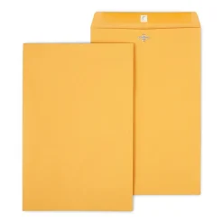 Staples Clasp & Moistenable Glue Kraft Catalog Envelopes, 10"L x 15"H, Brown, 100/Box (535021/19814)* Catalog