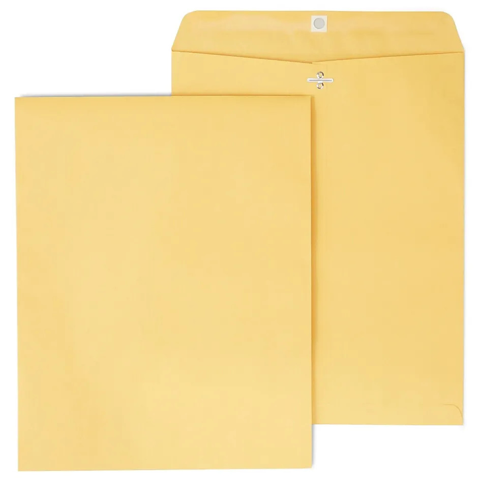 Staples Clasp & Moistenable Glue Kraft Catalog Envelope, 11 1/2" x 14 1/2", Brown, 100/Box (ST17748-CC)* Catalog