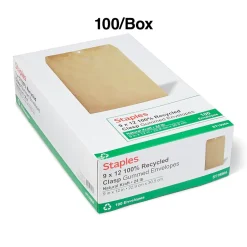 Staples Clasp & Moistenable Glue #10 Catalog Envelope, 9
