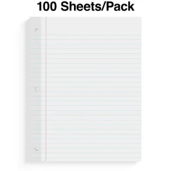 Staples College Ruled Filler Paper, 8.5" x 11", 100 Sheets/Pack, 12 Packs/Carton (TR16183) Best