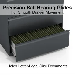 Clearance Commercial 4-Drawer Lateral File Cabinet, Letter/Legal Size, Lockable, 52.5