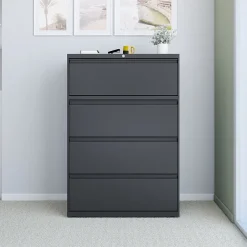 Clearance Commercial 4-Drawer Lateral File Cabinet, Letter/Legal Size, Lockable, 52.5