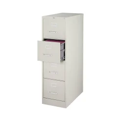 Hot Commercial 4-Drawer Vertical File Cabinet, Locking, Letter, Gray, 25"D (25163D) File Cabinets