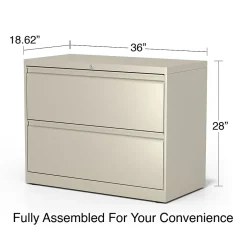 Discount Commercial 2-Drawer Lateral File Cabinet, Letter/Legal Size, Lockable, 28.15