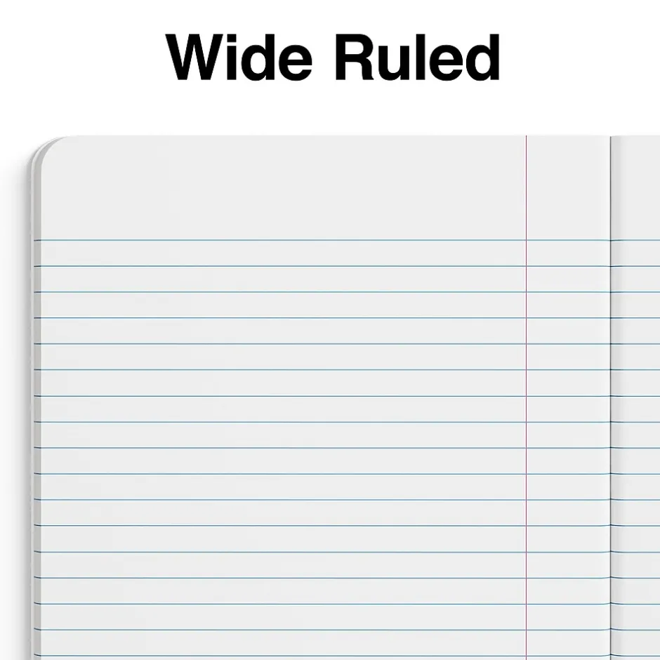 Staples ® Composition Notebook, 7.5" x 9.75", Wide Ruled, 100 Sheets, (ST55073) Blue Clearance