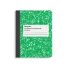 Staples ® Composition Notebook, 7.5" x 9.75", Wide Ruled, 100 Sheets, Green (ST55074)