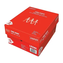 Copy Paper, 8.5" x 14", 20 lbs., White, 500 Sheets/Ream, 10 Reams/Carton (221193) Copy Paper