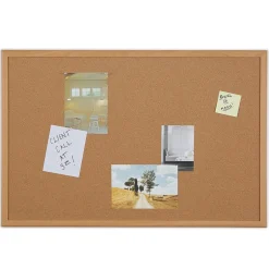 Cork Bulletin Board, Oak Frame, 3'W x 2'H (28336-CC) Bulletin