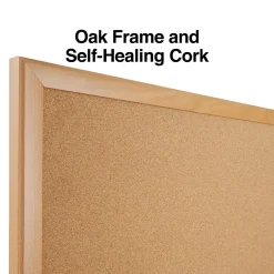 Cork Bulletin Board, Oak Frame, 3'W x 2'H (28336-CC) Bulletin