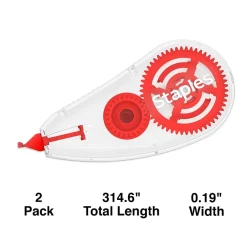 Staples ® Correction Tape, White, 2/Pack (ST59821-CC) Sale
