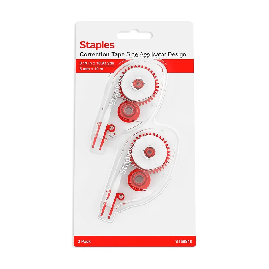 Staples Correction Tape, White, 2/Pack (ST59818) Hot